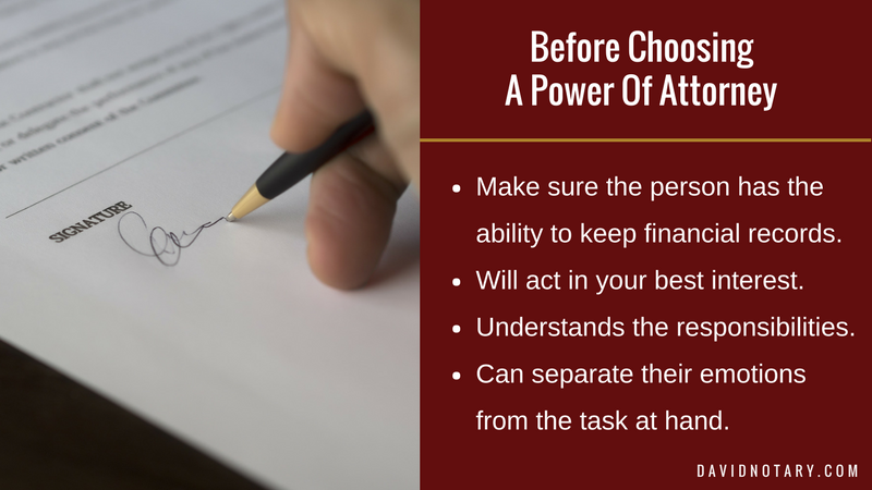 Before Choosing A Power Of Attorney